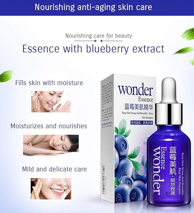 BIOAQUA Skin Care Blueberry Serums Hyaluronic Essence Acid Liquid Anti Wrinkle Anti Aging Collagen Pure Moisturizing Day 15ml