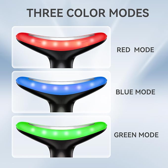 Neck Face Massager, 3-in-1 Portable Facial Massager, Face Sculpting Tool(Black)