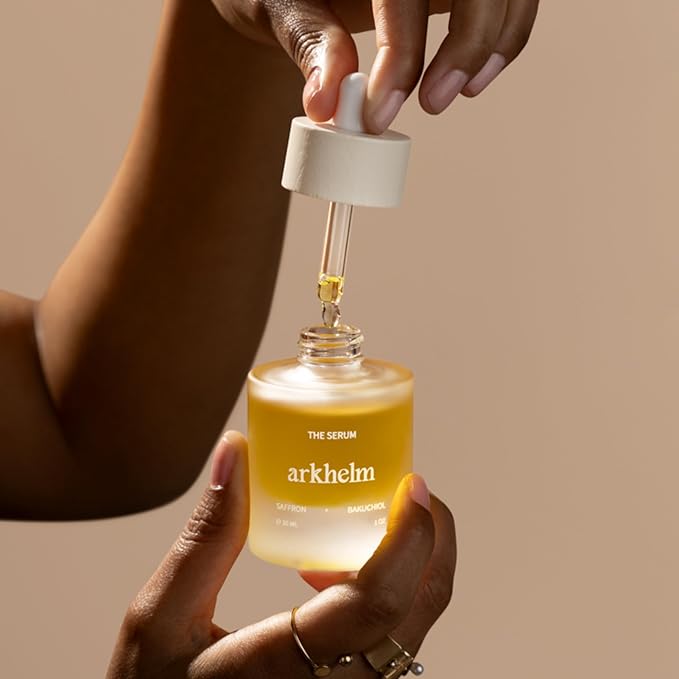 Bakuchiol and Saffron Face Serum - Cruelty-Free Organic Daily Facial Serum for Sensitive, Combination to Oily Skin - 30ML / 1 OZ. Vegan Calming Serum Facial for Brightening and Protection