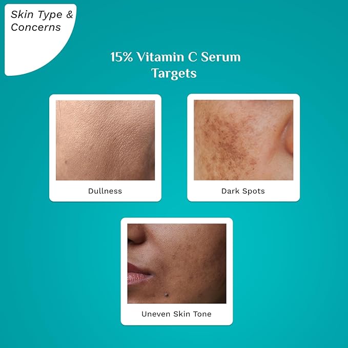 15% Vitamin C Face Serum | Anti Aging Facial Serum with Ferulic Acid & Kakadu Plum | Reduces Fine Lines, Smooths Skin Texture & Improves Radiance | 0.68 Fl Oz (20ml)