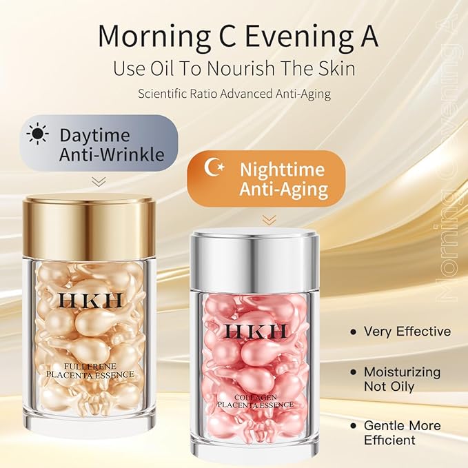 Retinol Serum For Face Anti-Aging 30 Capsules With Scissors, Vitamin C Anti-Wrinkle, Vitamin A Retinol Collagen Anti-Aging Night Serum For Women,Smooth,Hydrate,Firming Skin,Travel Portable