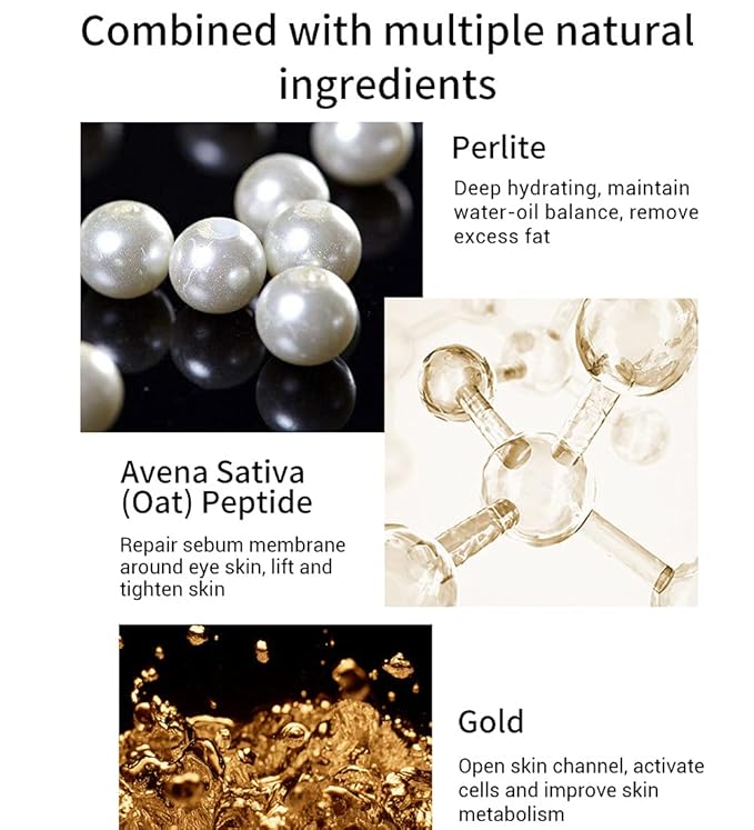 Gold Black Pearl Hydra-Gel Eye Patches - Gel Eye Mask for Eyes Treatment Puffiness Anti-Aging Remove Eye Bags Relieve Dark Circles Moisturizing Eyes Skin (30 Pairs)