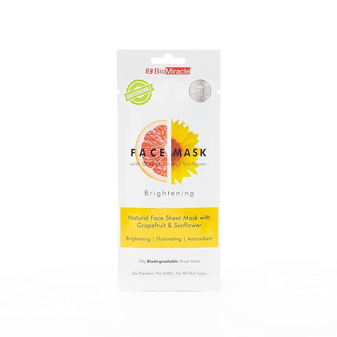 BioMiracle Natural Face Mask Variety Pack, Pack of 15, with Hydrating Face Masks, Nourishing Face Masks