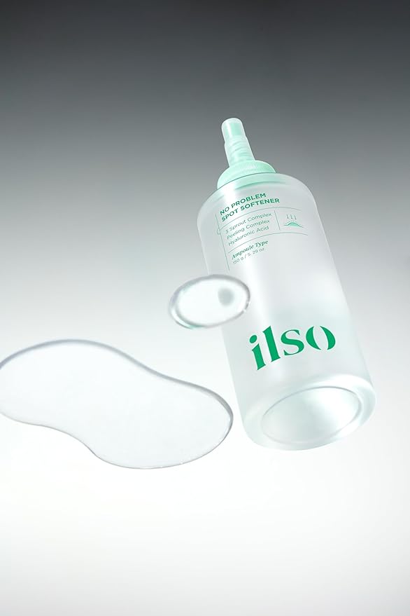 ILSO No Problem Spot Softener, 5.29 oz, Acne and skin trouble Ampoule Mask with 3 Sprout Complex and Hyaluronic Acid, Korean skincare,