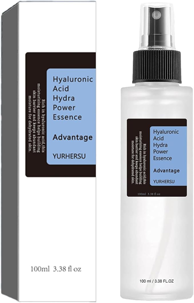 Hyaluronic Acid Face Essence Spray, Fast Absorption Replenish Water Shrink Pore, Moisturizing Soften Skin Texture, Reduce Wrinkle Improving Skin Vitality; 100ml/3.38 fl.oz (Hyaluronic Acid)
