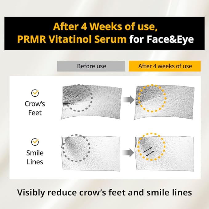 PRIMERA (PRMR) Retinol Vitamin C Serum for Face - 𝐘𝐨𝐮𝐭𝐡 𝐑𝐚𝐝𝐢𝐚𝐧𝐜𝐞 𝐕𝐢𝐭𝐚𝐭𝐢𝐧𝐨𝐥 𝐒𝐞𝐫𝐮𝐦, Skin Care for Anti-aging, Wrinkle Care Cream, Moisturizing 0.7 oz (21 g, Pack of 1)