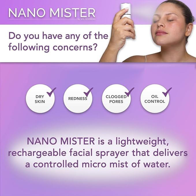 Spa Sciences - Nano Mister - Hydrating Facial Mister with Battery Bank