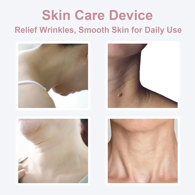 Facial Massager for Face & Neck - Lifting Device for Wrinkle Removal - 3 Color Anti-Wrinkles Tool for Home Skin Care