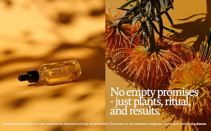 Vitamin C Glow Face Elixir, Hydrating Anti-Aging Face Oil for Sensitive Skin, Brightening & Nourishment | Organic, Plant-Based Facial Oil, Pollution Defense & Natural Glow | USA Made–1.69 fl oz