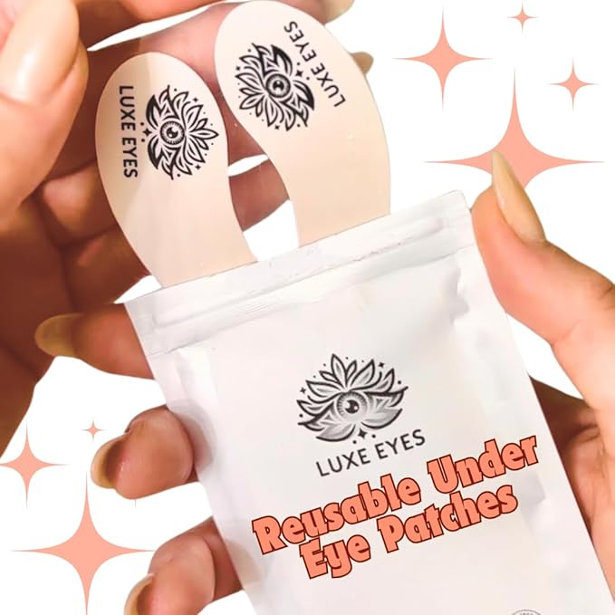 Silicone Reusable Under Eye Patches for Wrinkles, Puffy Eyes and Dark Eye Circles- Adhesive + Cruelty-Free, Natural and Hypoallergenic Skin Care for Men & Women