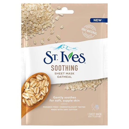 St. Ives Skin Care Sheet Mask Sooth Oatmeal 1 ct, Pack of 40
