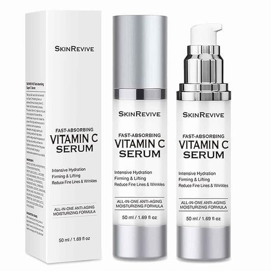SkinRevive Vitamin C Serum for Women over 70, Vitamin C Serum for Mature Skin Face Hydrates, Firms, Lifts, Targets Age Marks, Wrinkles and Smoothes Skin Texture 1.69 fl oz Pack of 2