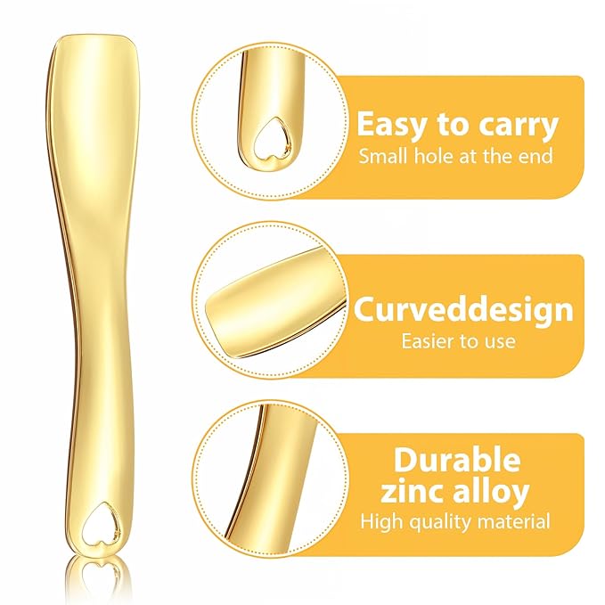 4 Pcs Mini Metal Makeup Spatula Set, Included Cosmetic Spoon and Cosmetic Spatula, Reusable Skincare SpatulaS, Mini SpatulaS Tiny Spoon for Cosmetics, Makeup Beauty Spoons for Cream Lotion Moisturizer