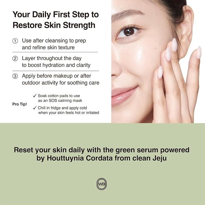 Houttuynia Cordata Purity Skin Serum - Hydrating & Soothing Heartleaf Face Serum with Centella Asiatica, Korean Skin care for All and Sensetive Skin, 4.73 Fl Oz (140ml)