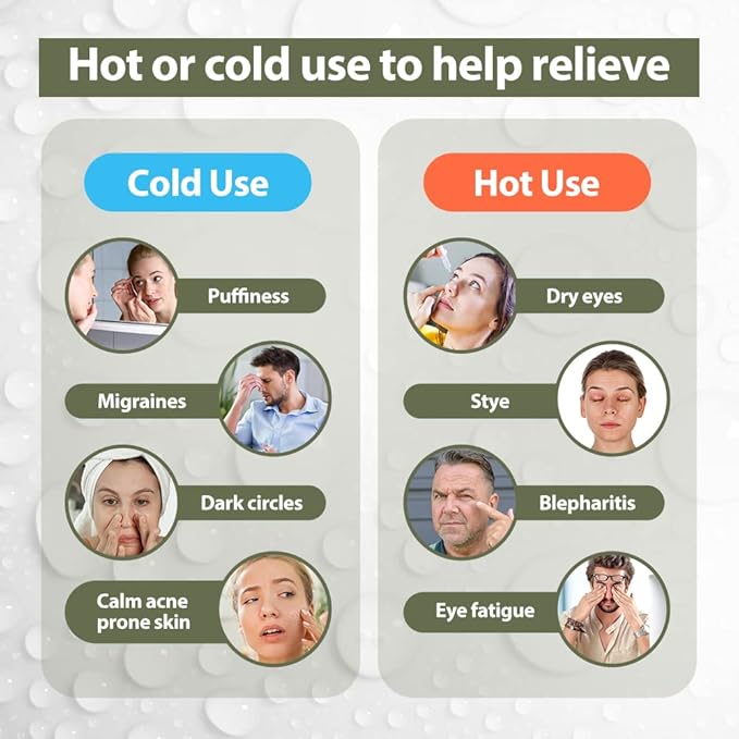 NEWGO Bundle of Gel Cold Eye Mask + Multipurpose Gel Cold Pack