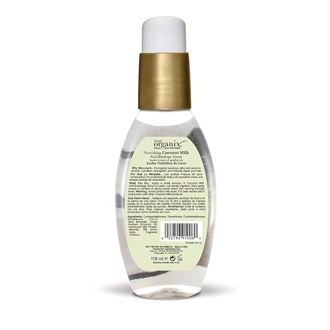 OGX Nourishing + Coconut Milk Anti-Breakage Serum, 4 Fl Oz