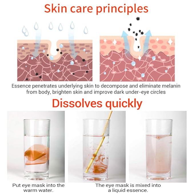 Vitamin C Under Eye Mask Patches Collagen Eye Pads - 30 Pairs, Reduce Puffiness, Dark Circles, and Wrinkles