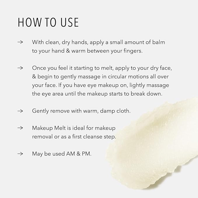 HydroPeptide Makeup Melt, Botanical Cleansing Balm, Restores, Softens and Hydrates Lips, 3.4 Ounce