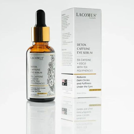 Advance Caffeine 5% + EGCG Serum - Powerful Eye Contour Serum to Reduce Puffiness, Dark Circles - Hydrating and Smoothing Formula - LACOMUS Australia