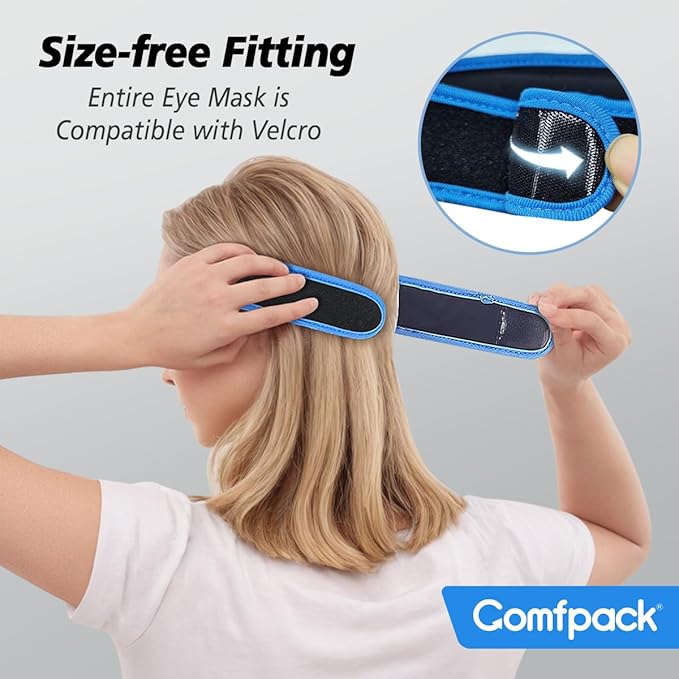 3D Cooling Sleep Mask, Gel Sleep Eye Mask with Hot & Cold Compress Therapy, Zero Eye Pressure Blackout Night Blindfold, Soft & Comfortable Ice Cold Pack for Puffy Eyes, Dark Circle