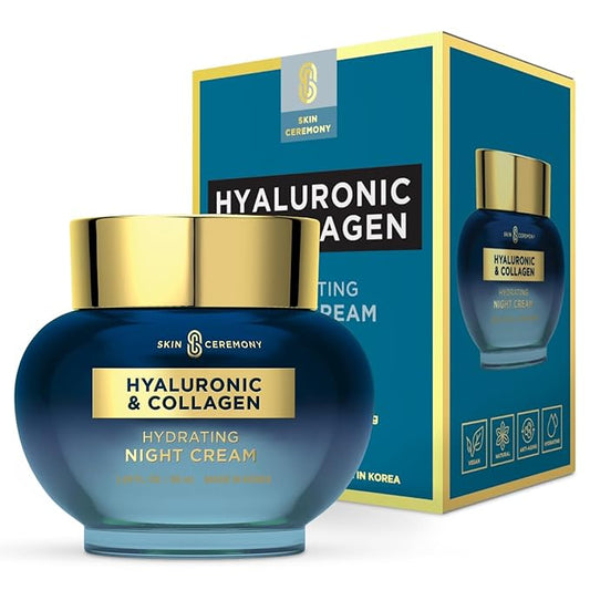 Hyaluronic Acid & Collagen Face Moisturizer - Long-Lasting Hydration, Skin Firming, Anti-Aging - Dermatologist Tested, Cruelty-Free Korean Skin Care for All Skin Types - 1.69 Fl. Oz