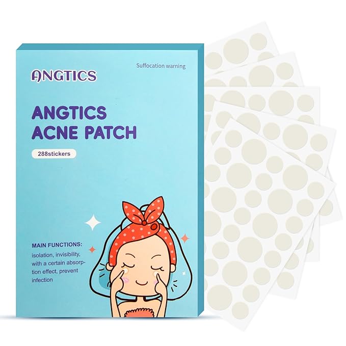 Pimple Patches for Face, 3 Sizes 288 Counts Acne Patches, Hydrocolloid Patches Zit Patches for Skin Care, Blemish Patches Invisible Acne Spot Treatment with Salicylic Acid, Tea Tree Oil