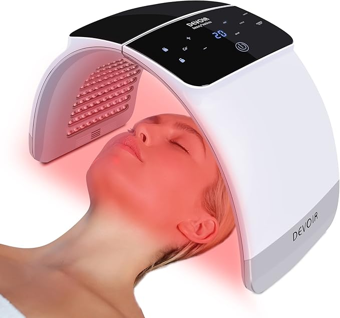 7 Color with LED Face for Facial Problems of SPA Facial Body Skin Care Beauty Salon Device-White (XL)