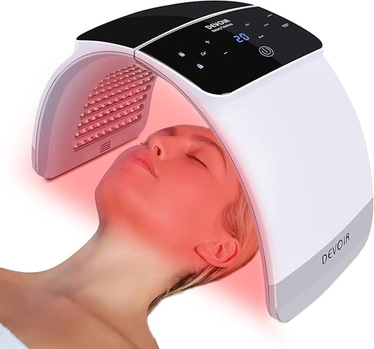 7 Color with LED Face for Facial Problems of SPA Facial Body Skin Care Beauty Salon Device-White (XL)