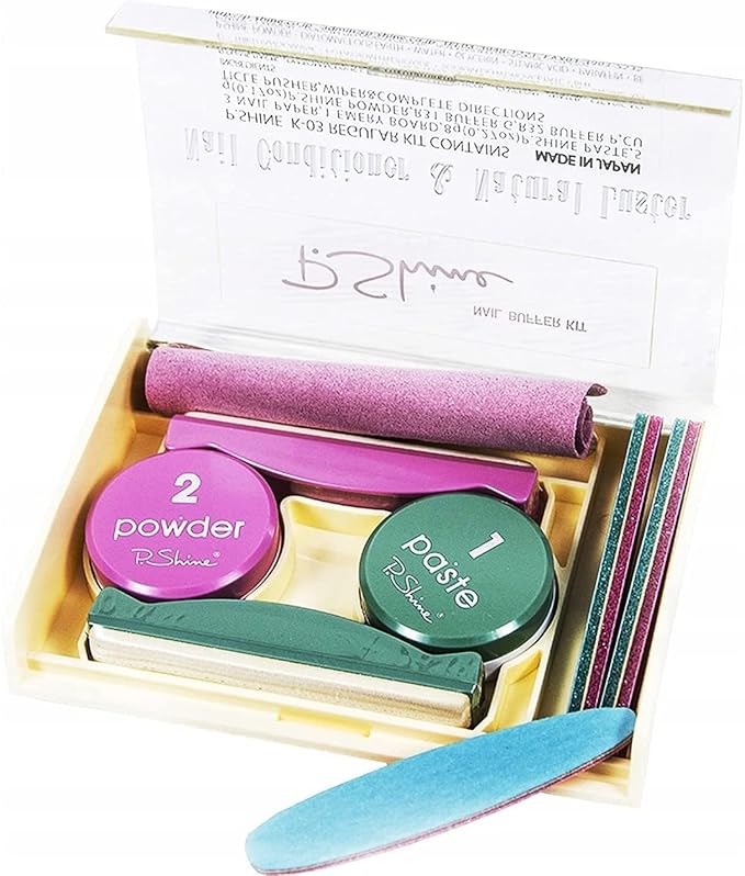 Japanese Manicure Set - Powder Nail Kit - Nail Strengthener For Damaged Nails - Professional Nail Kit - Nail Plate Care - Nail Repair For Damaged Nails - Nail Strengthener And Growth