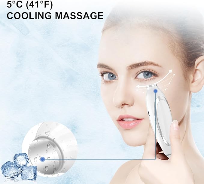 MASIKE Neck Face Beauty Device, Multifunctional Portable Facial Massager, 4 Color Led Face Neck Massager for Skin Care