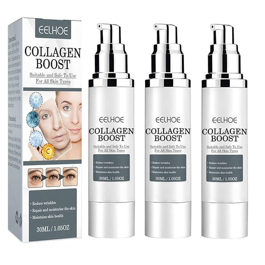 3Pcs EELHOE Collagen Boost Anti Aging Serum, EELHOE Collagen Anti-Wrinkle Cream, Voletas Collagen Boost Anti-Aging Serum