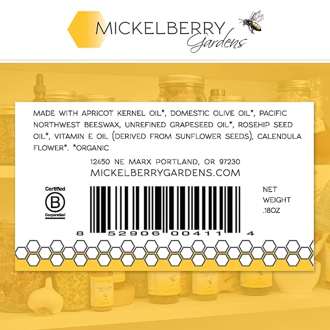 Mickelberry Gardens Love Your Lips All-Natural Organic Beeswax Lip Balm – Hydrating, Healing, and Moisturizing Chapstick for Men, Women, and Kids (2 Pack, Clear)