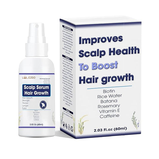 Dry Scalp Serum for Hair Growth - Improves Scalp Health to Promote Hair Grow Longer Thicker Stronger Fuller & Shinier, Hair Scalp Oils for Hair Growth Non-greasy, No Sticky Residue.