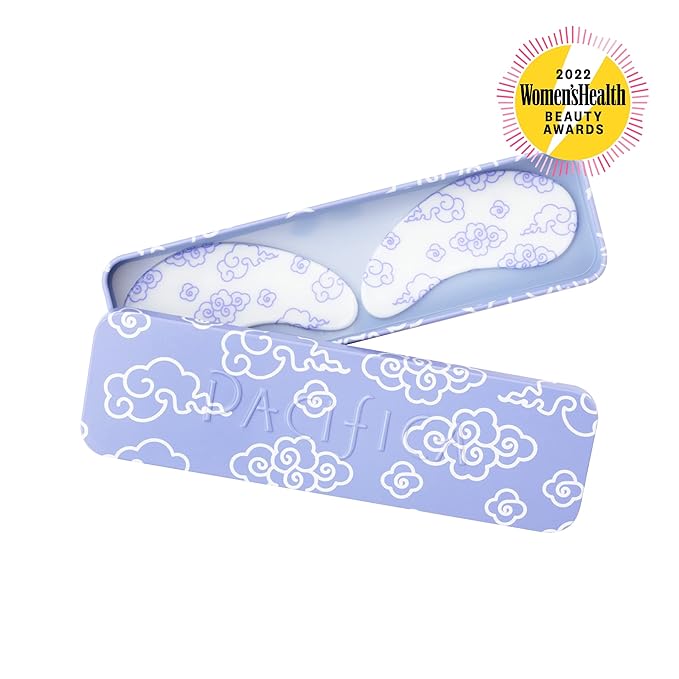 Pacifica Reusable Mask – Under Eye Mask Silicone Face Mask for Fine Lines & Dark Circles, Pair with Serum, Storage Tin Included, Vegan & Cruelty-Free, 2 Pieces