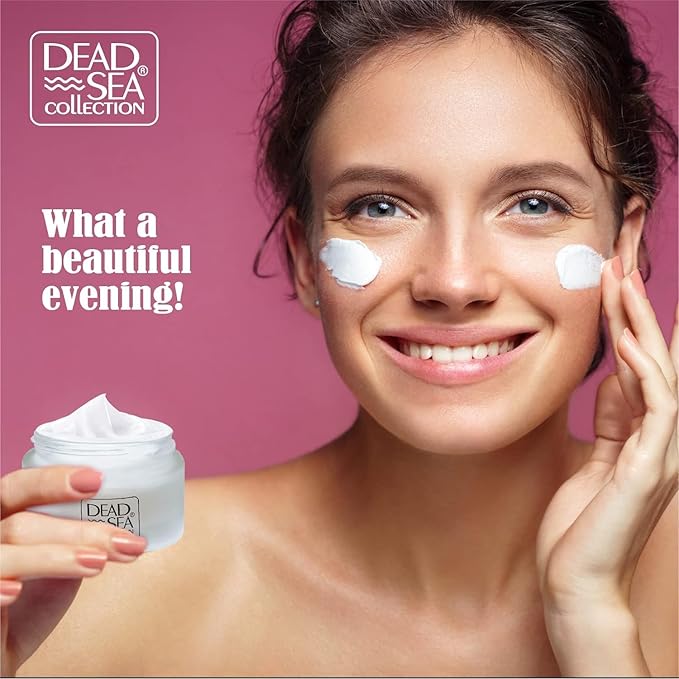Dead Sea Collection Night Cream for Face with 5% Hyaluronic Acid, Dead Sea Minerals, and Vitamin E – Anti Aging Nourishing Skin Care Moisturizer to Reduce Wrinkles (1.69 fl. oz)