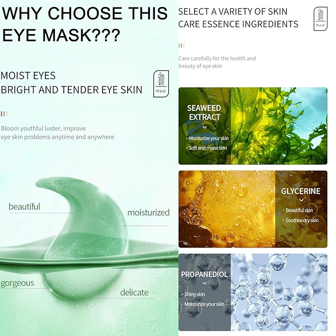 MEICOLY 30 Pads Lip and Eye Mask Sheet,Moisturizing Gold Caviar Under Eye Mask Strawberry Lip Mask,Crystal Anti-Aging Eye Patches Dark Circle Remover with Box,Eye and Lip Mask Set