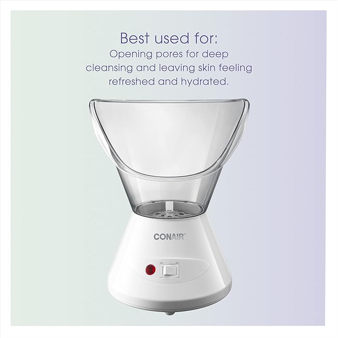 True Glow by Conair Facial Steamer - Face Steamer for Facial Deep Cleaning - Home Facial Spa