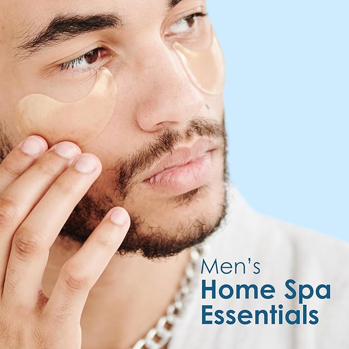 15 Min Groom Me Kit by Naisture – Korean At Home Spa Kit for Men with Hair Mask, Collagen Mask, Tea Tree Face Mask, Hyaluronic Acid Mask, and Eye Mask