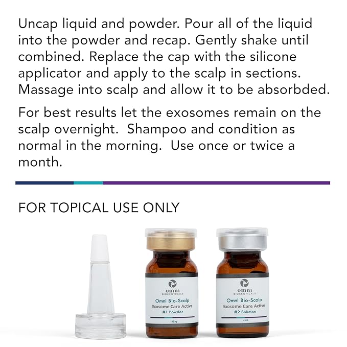 Omni Bioceuticals Bio-Scalp Exosome Care Active, Pack of 2 Treatments