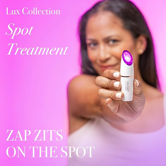 reVive Light Therapy Lux Collection Spot Acne Device for Face, Portable Red & Blue Light Therapy