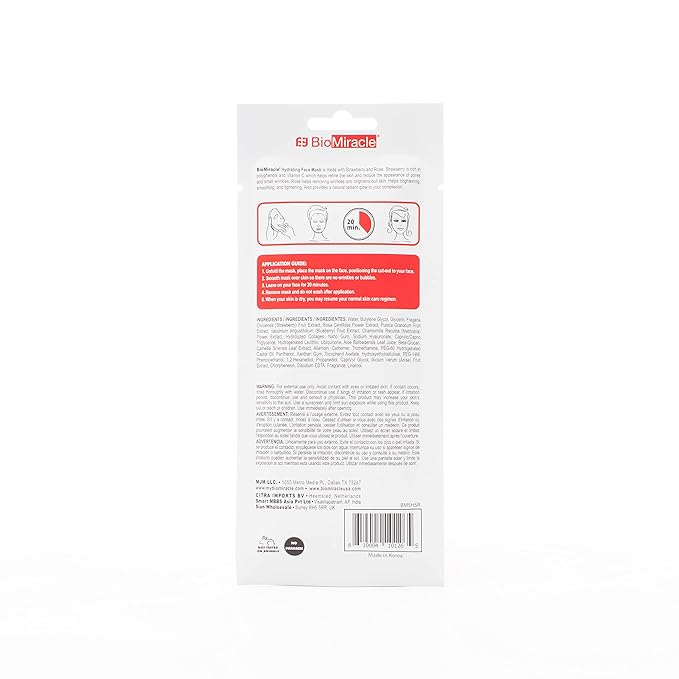 BioMiracle Natural Face Mask Variety Pack, Pack of 15, with Hydrating Face Masks, Nourishing Face Masks