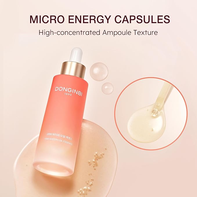 Donginbi Red Ginseng 1899 Watery Oil Essence (30ml), Fast Absorbance Facial Essence for Skin Glow with Red Ginseng Oil