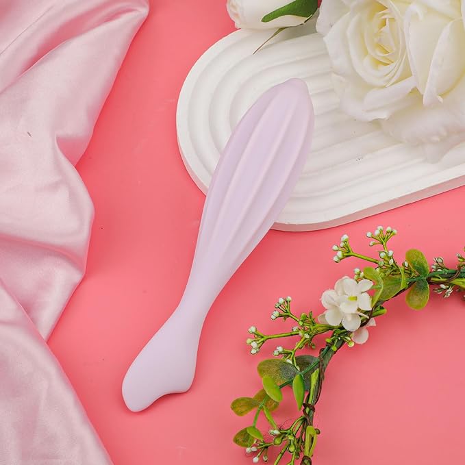 Facial Massage Roller, Silicone Face Massage Tool Shapes Body & Face Curves Face Massage Stick Skin Care Self Tool Reduces Tiredness for Women Face Massager (Pink)