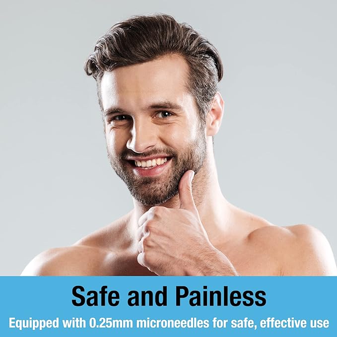 Titanium Derma Roller for Women and Men with Storage Case - For Face, Beard, Hair & Scalp Tool - 0.25mm Micro Needle Roller (1 Pack)