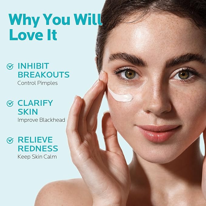 ZealSea 10% Azelaic Acid Facial Cream - Azelaic Acid Serum with AHA & Pionin for Face, Relief Pimple, Breakouts, Blackhead & Redness, Azelaic Acid Gel Clarify Skin Soothe Irritation, 1 Oz