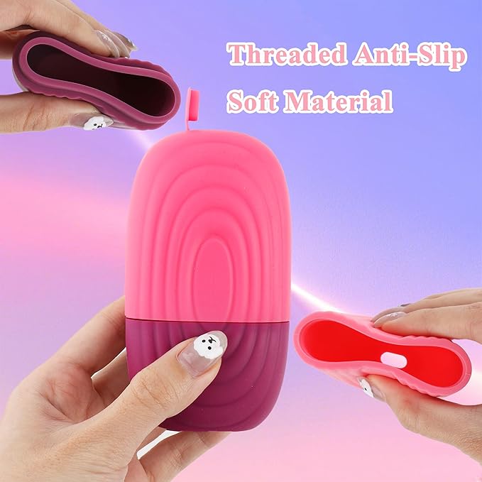 Ice Roller for Face and Eyes,Silicone Ice Mold for Face Massage,Facial Roller with Leak-Proof Lid for Skin Care & Cooling Treatment, Pink