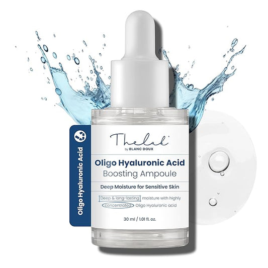 Blanc Doux Oligo Hyaluronic Acid Serum - Deeply Intense Hydrating Daily Oil-Free Essence Ampoule VEGAN Face Moisturizer Dry Sensitive Acne-Prone Skin Anti-Wrinkle Age-Defying