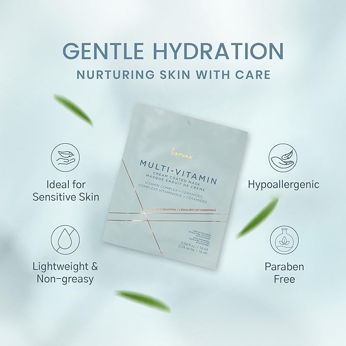 Karuna - MULTI-VITAMIN Face Masks Skincare Must-Have, Cream-Coated Vitamin-Rich Facial Masks, 1 Collagen Mask Pack
