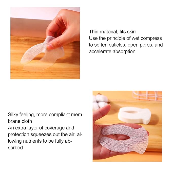 Eye Compressed Paper Sheet, U Shape Cotton Disposable Under Eye Sheet 200pcs, Eye Compressed Sheet, Soft for SPA