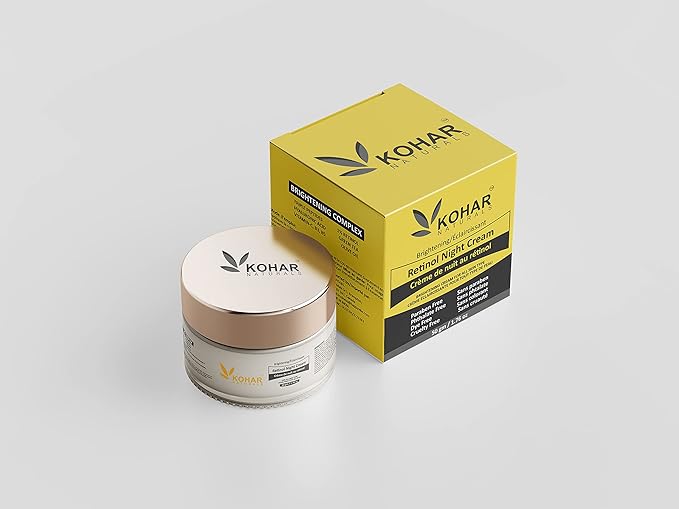 Anti Aging Retinol Night Cream Brightening Complex for Face and Eye with Triple Peptides, Hyaluronic Acid, Vitamin C, E, B3 and B5. 50 gm